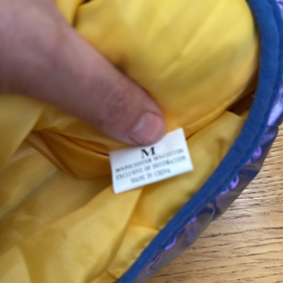 Kids Shiny Purple Metallic Vest Size Medium W/ Yellow Lining - Picture 4 of 4